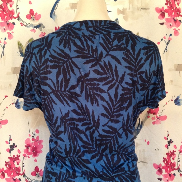 Banana Republic Blue Cowl Neck Dress Size S - Picture 5 of 8